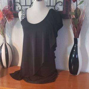 Betsy & Adam Black Cocktail Dress. Size 4